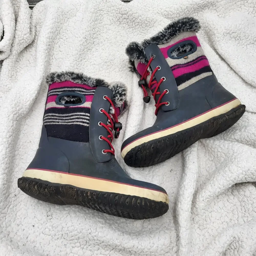Bogs Arcata Insulated Stripe Boot girls size 6